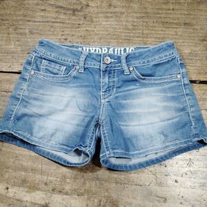 Hydraulic Bailey Low Rise Stretch Jean Shorts Sz 5 / 6 Blue Denim Y2K
